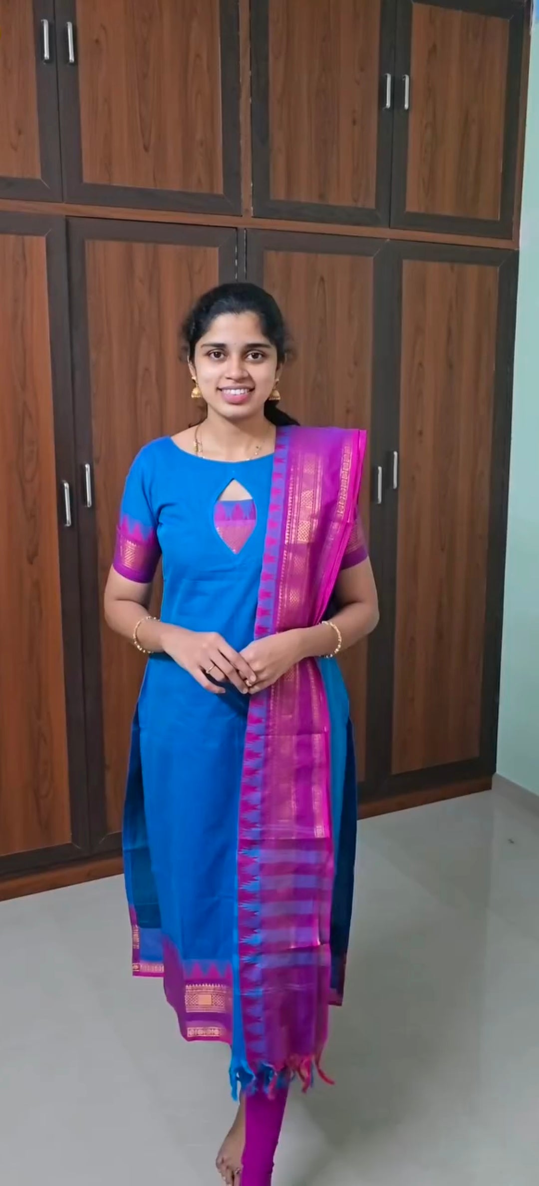 Sapphire ruby 2 piece  unstitched set