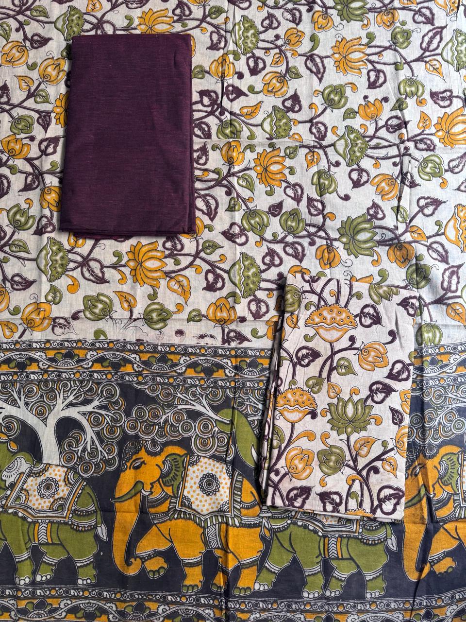 Kalamkari 3-coffee brown