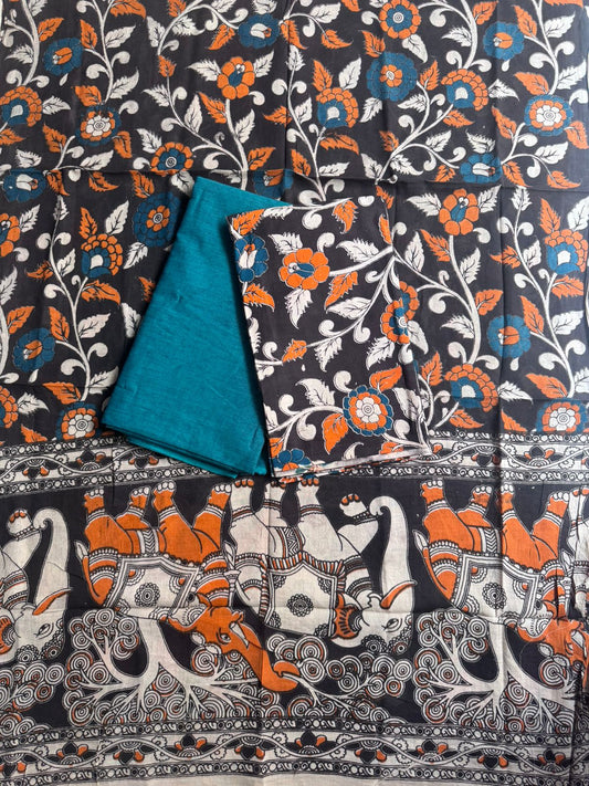 Kalamkari 3-peacock blue 1