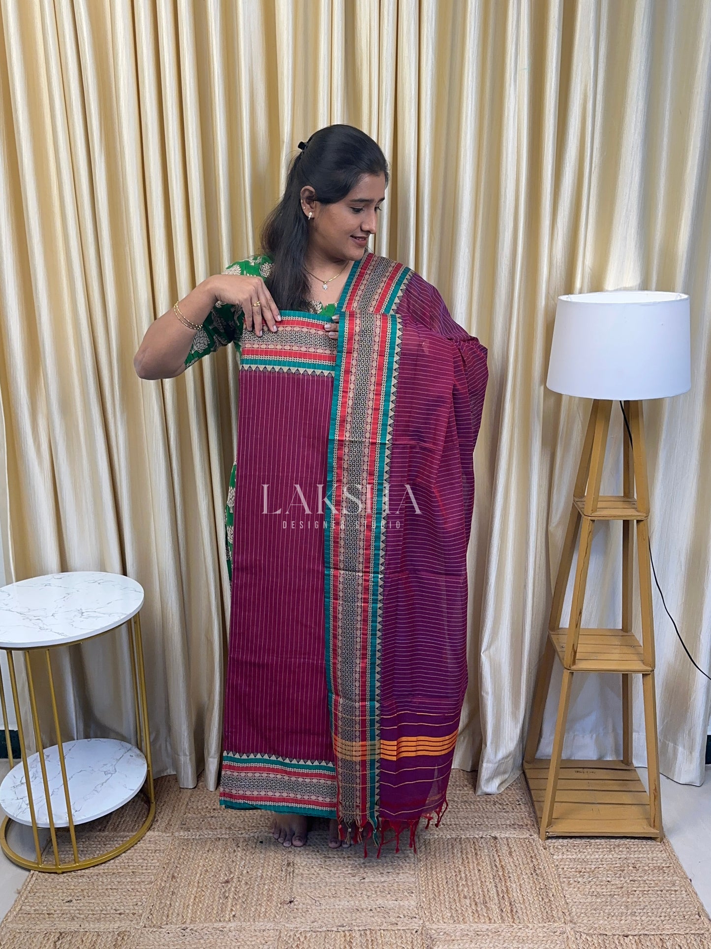 Magenta Narayanpet Chiruta Salwar Suit